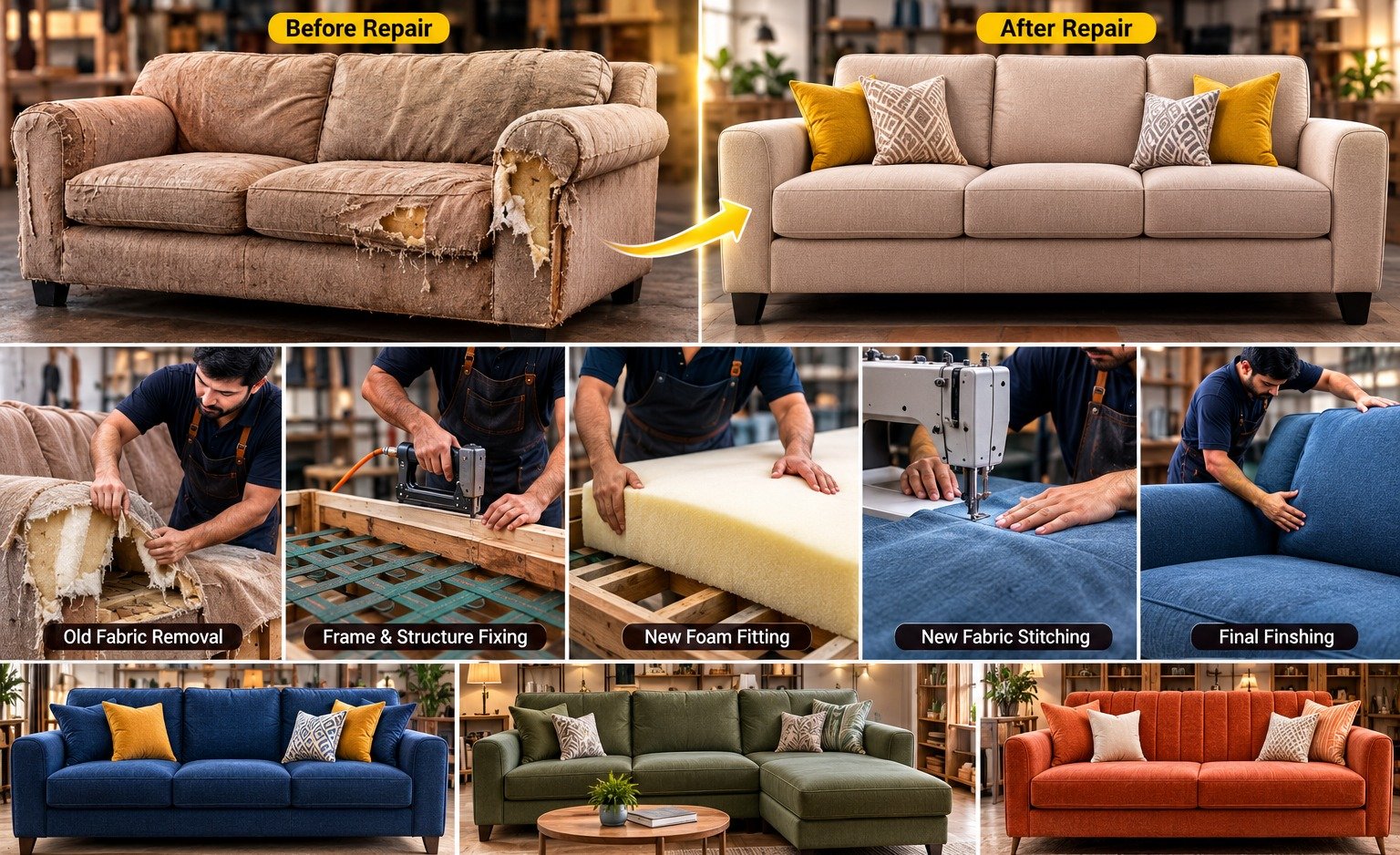 Furniture repair at Kashi Furniture